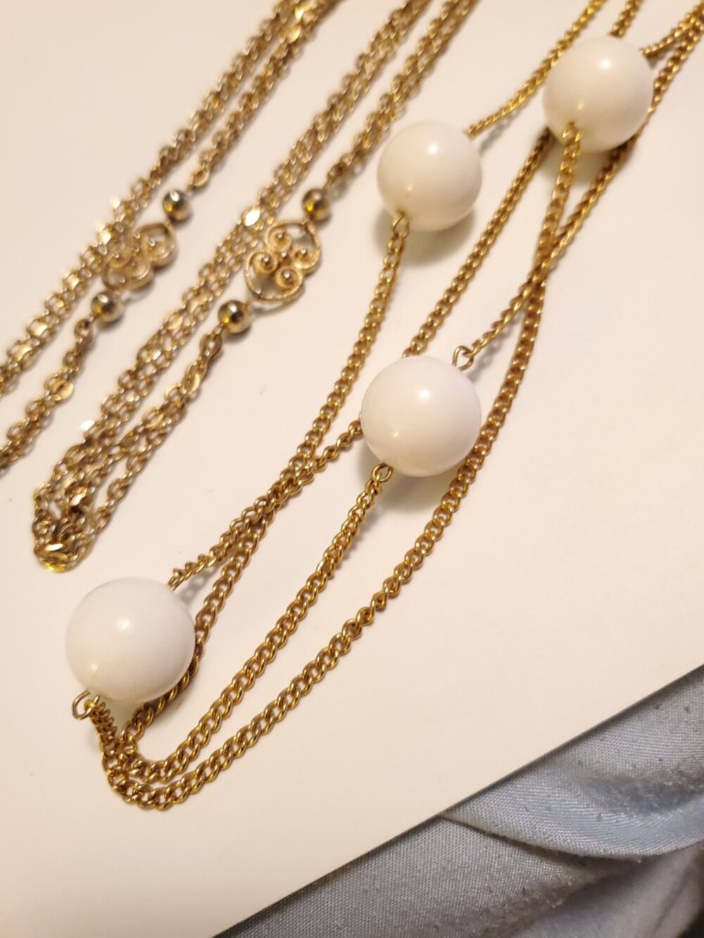 2 Double Length Necklaces, items # A-2133-2134, 94 grams. - Picture 8 of 8